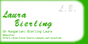 laura bierling business card